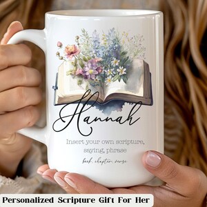 Faith Based Drinkware Personalized Scripture Design Custom Bible Verse Mug Christian Gift Idea Religious Coffee Cup Morning Devotional Accessory Prayer Time Companion Spiritual Encouragement Daily Inspiration Custom Name Feature Beautiful Personalized Scripture Mug Bible Verse Christian Gift Faith Drinkware Religious Coffee Cup Custom Name Present Morning Devotional Prayer