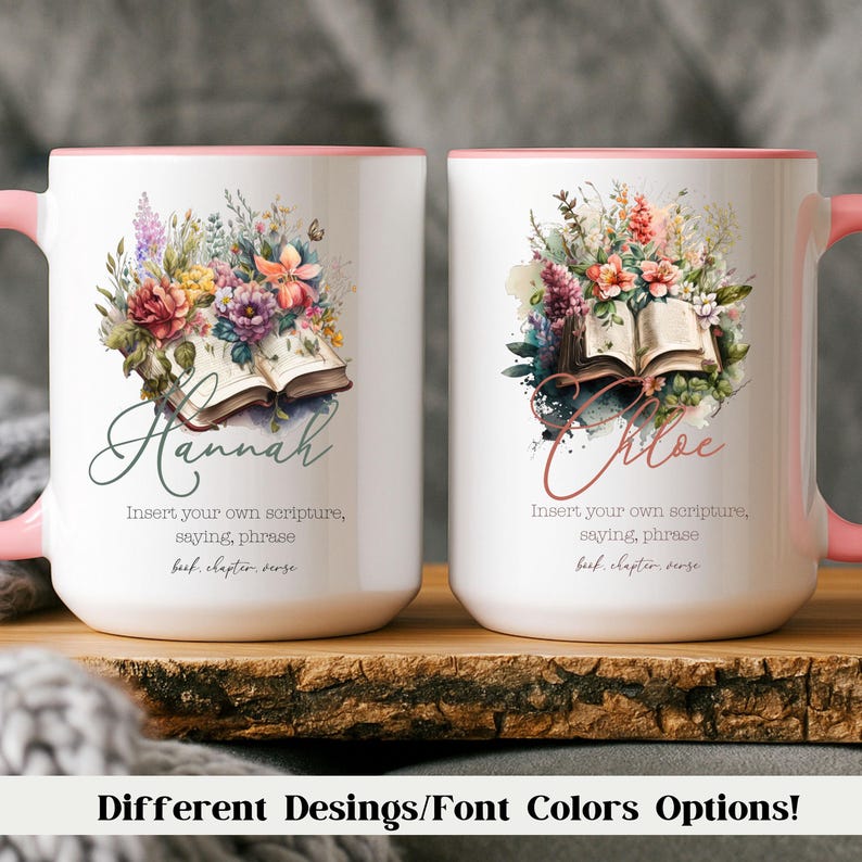 Religious Coffee Cup Personalized Scripture Design Bible Verse Feature Custom Name Option Christian Gift Idea Faith Based Drinkware Morning Devotional Accessory Prayer Time Companion Daily Inspiration Spiritual Encouragement Beautiful