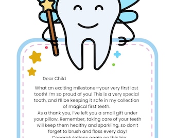 Carta imprimible del Hada de los Dientes