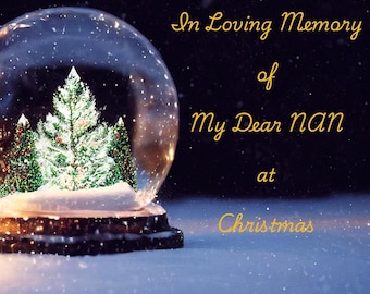 En memoria de NAN: Póster de globo de nieve navideño