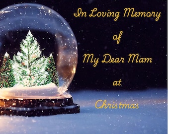 Globo de nieve navideño conmemorativo impreso – Arte en memoria de alguien