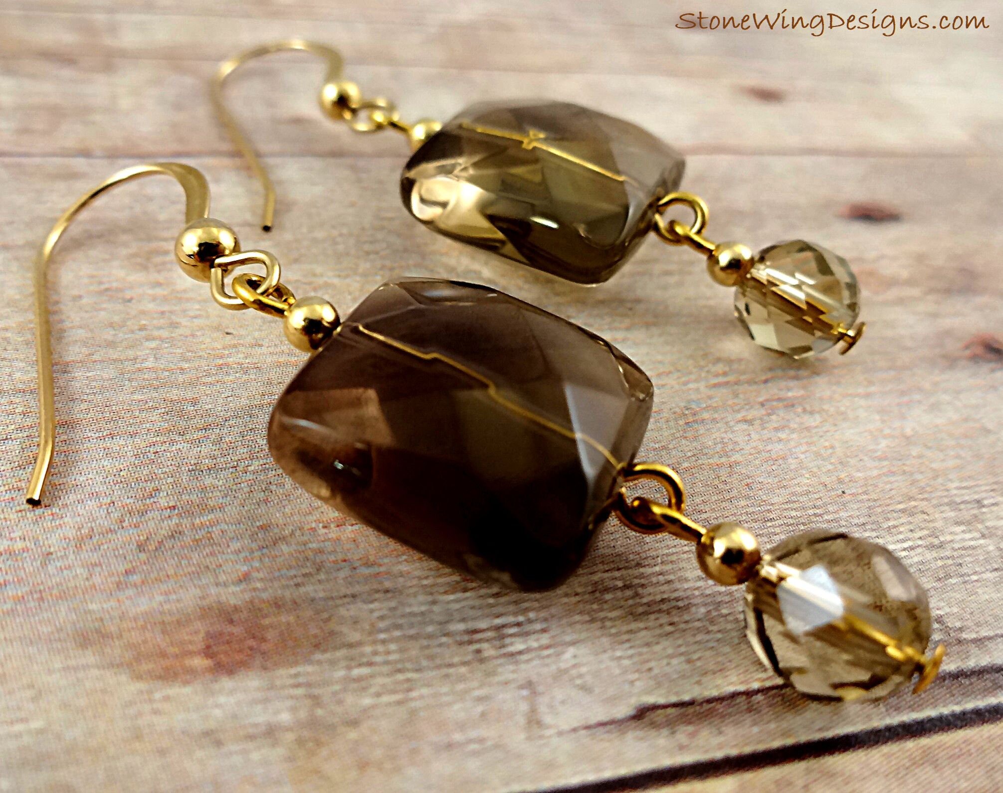 Quartz stone earrings Clearance