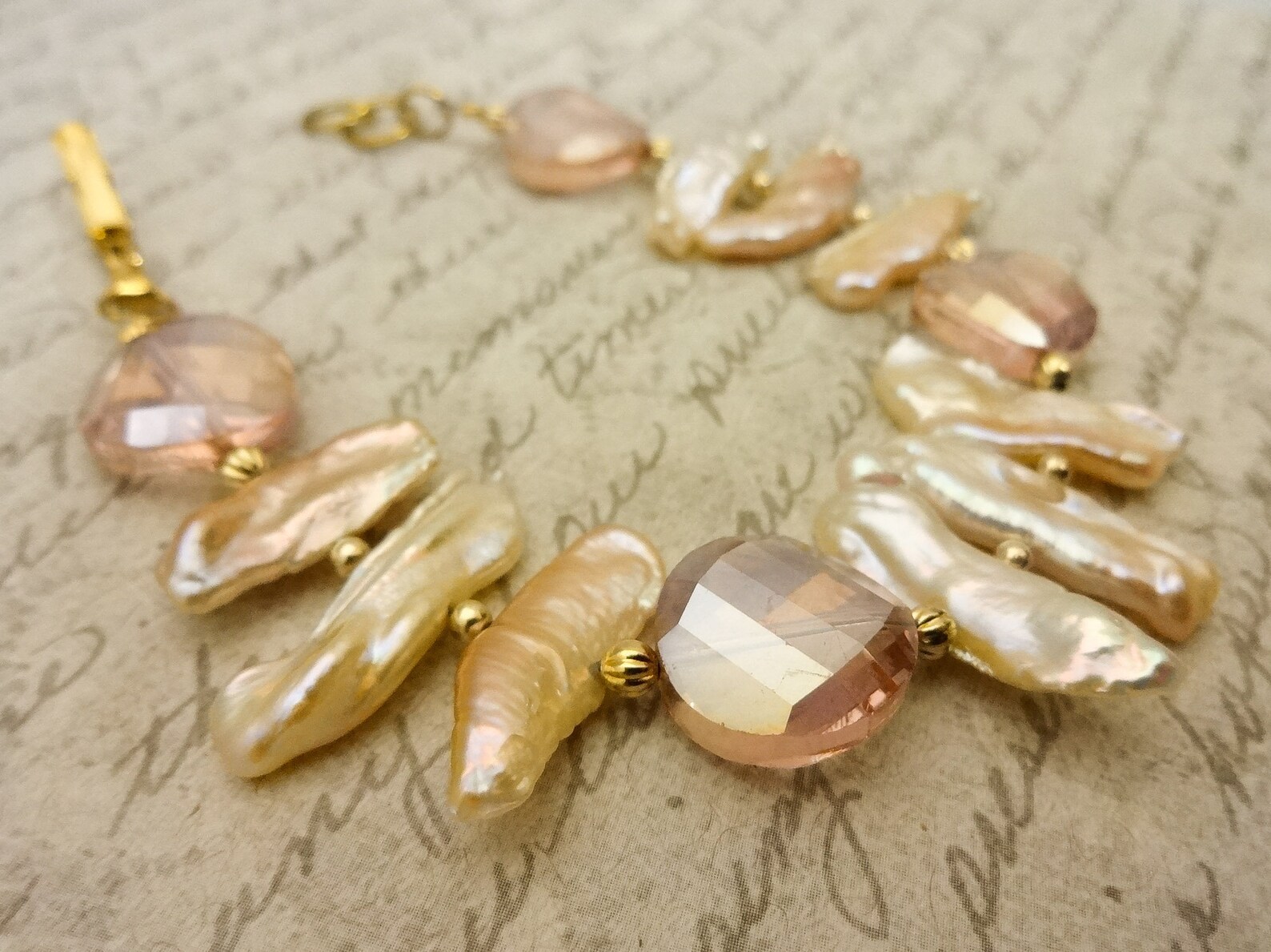 Blush Jewelry Blush Bracelet Blush Pearls Pearl Bracelet Etsy