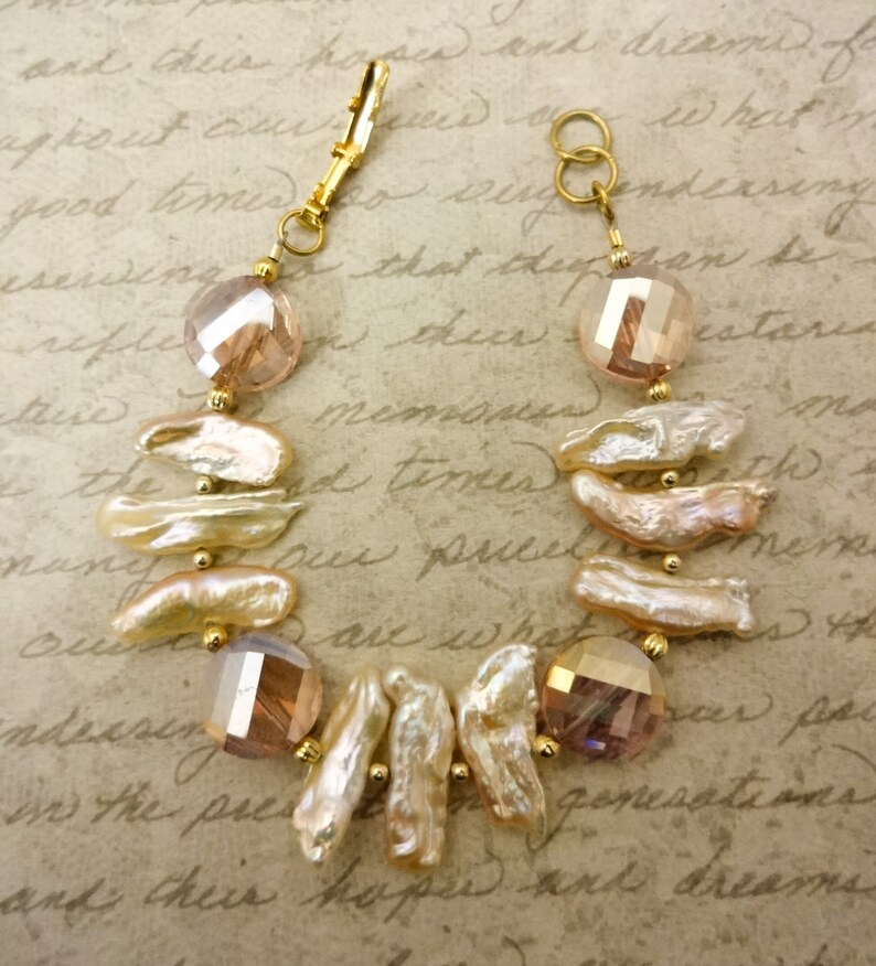 Blush Jewelry Blush Bracelet Blush Pearls Pearl Bracelet Etsy