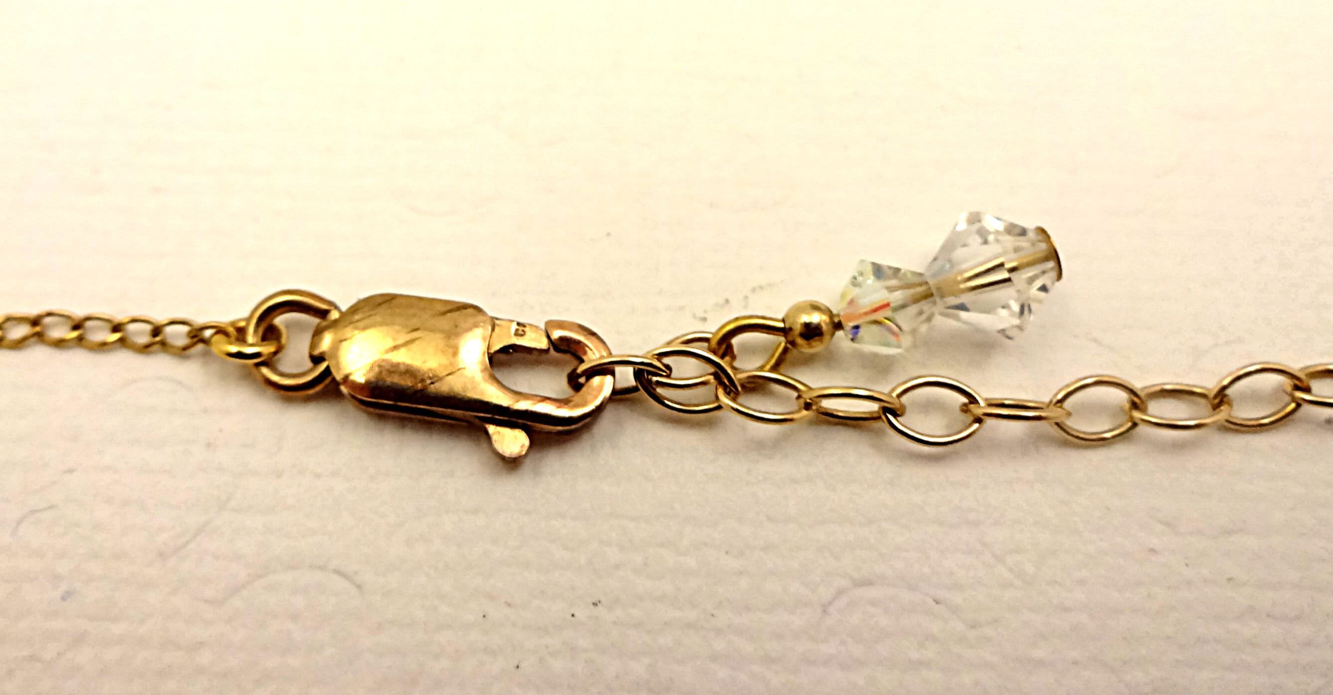 Swarovski Necklace Crystal Necklace 14k Gold Fill Necklace Dainty