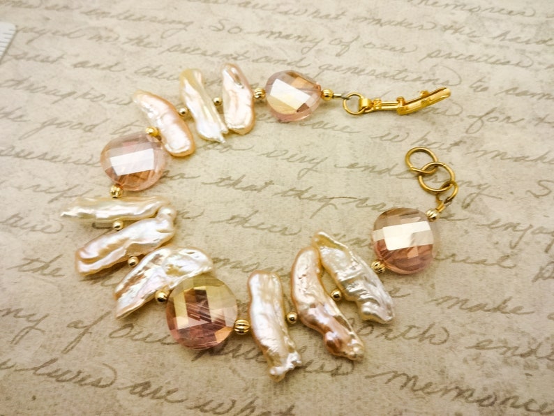 Blush Jewelry Blush Bracelet Blush Pearls Pearl Bracelet Etsy