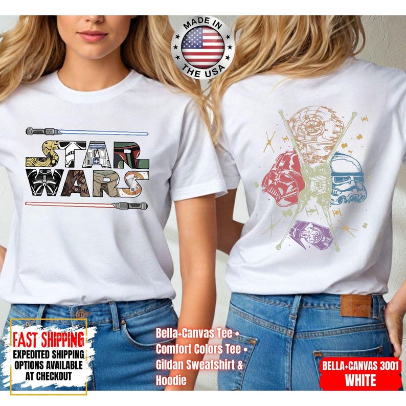 Disney Star Wars Shirt, Mandalorian Sweatshirt, Darth Vader Comfort Colors Shirt, Chewbacca Shirt, Star Jedi Shirt, Luke Skywalker Shirt afbeelding 7