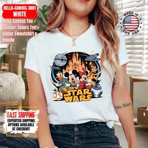 Disney Star Wars Shirt, Mandalorian Sweatshirt, Darth Vader Comfort Colors Shirt, Chewbacca Shirt, Star Jedi Shirt, Luke Skywalker Tee image 1