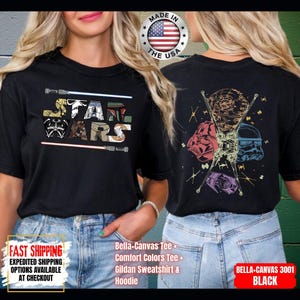 Disney Star Wars Shirt, Mandalorian Sweatshirt, Darth Vader Comfort Colors Shirt, Chewbacca Shirt, Star Jedi Shirt, Luke Skywalker Shirt afbeelding 9