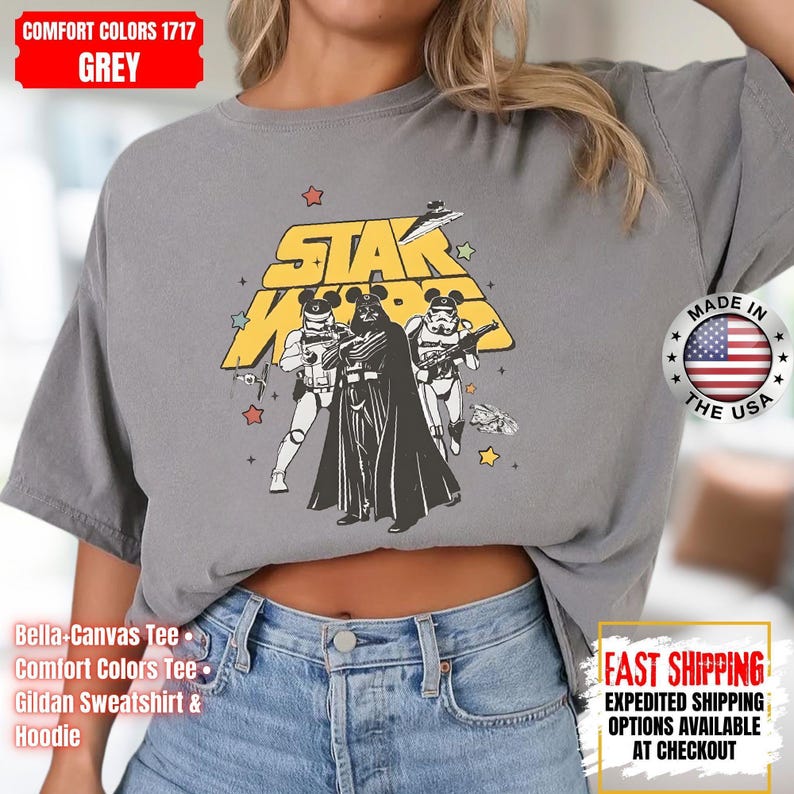 Disney Star Wars Shirt, Mandalorian Sweatshirt, Darth Vader Comfort Colors Shirt, Chewbacca Shirt, Star Jedi Shirt, Luke Skywalker Tee image 14