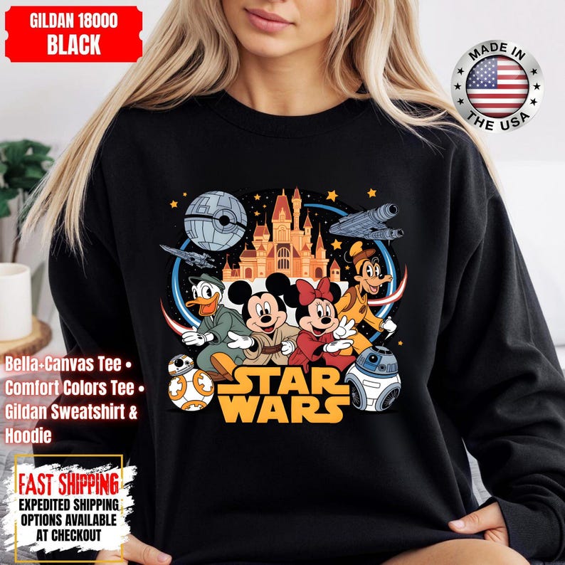 Disney Star Wars Shirt, Mandalorian Sweatshirt, Darth Vader Comfort Colors Shirt, Chewbacca Shirt, Star Jedi Shirt, Luke Skywalker Tee image 16