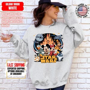 Disney Star Wars Shirt, Mandalorian Sweatshirt, Darth Vader Comfort Colors Shirt, Chewbacca Shirt, Star Jedi Shirt, Luke Skywalker Tee image 11
