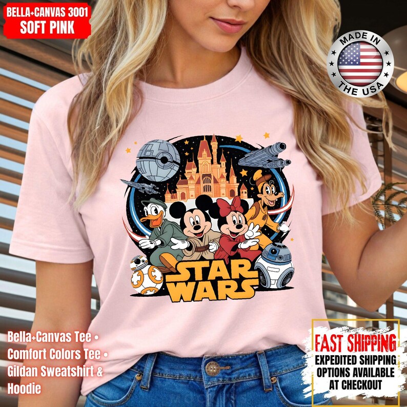 Disney Star Wars Shirt, Mandalorian Sweatshirt, Darth Vader Comfort Colors Shirt, Chewbacca Shirt, Star Jedi Shirt, Luke Skywalker Tee image 9