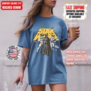 Disney Star Wars Shirt, Mandalorian Sweatshirt, Darth Vader Comfort Colors Shirt, Chewbacca Shirt, Star Jedi Shirt, Luke Skywalker Tee image 15