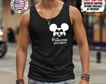 Princess Security Tank Top, Family Vacation Matching Tee, Disney World Trip Tank Top, Security Crew, Disney Princess Security Dad Tank Top