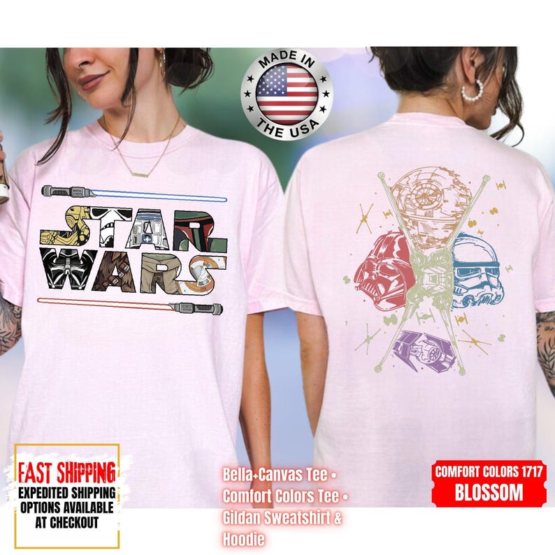 Disney Star Wars Shirt, Mandalorian Sweatshirt, Darth Vader Comfort Colors Shirt, Chewbacca Shirt, Star Jedi Shirt, Luke Skywalker Shirt afbeelding 13