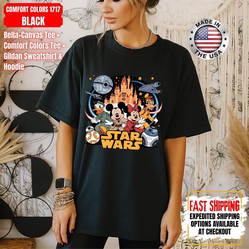 Disney Star Wars Shirt, Mandalorian Sweatshirt, Darth Vader Comfort Colors Shirt, Chewbacca Shirt, Star Jedi Shirt, Luke Skywalker Tee image 15