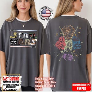 Disney Star Wars Shirt, Mandalorian Sweatshirt, Darth Vader Comfort Colors Shirt, Chewbacca Shirt, Star Jedi Shirt, Luke Skywalker Shirt afbeelding 14