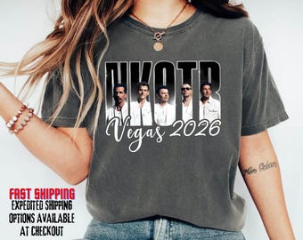 Camiseta Comfort Colors NKOTB Las Vegas 2026, sudadera Gildan del Tour The Right Stuff para niños.