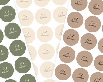 Eid Mubarak Stickers Ramadan Eid Gift Favour Celebration Labels