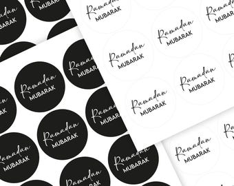 Ramadan Mubarak Labels Eid Gift Favour Celebration Ramadan Stickers