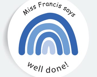 Personalised Teacher Stickers Reward Stickers Primary School Well Done Labels