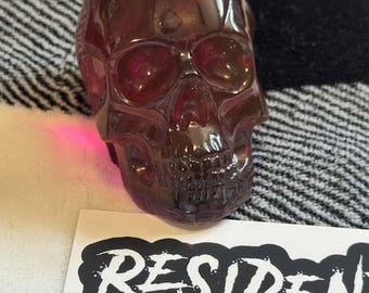 Dark Red Resin Skull