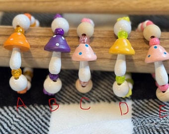 Beaded Mushroom Bracelets