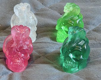 Custom Resin Skull With Snake