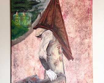 Silent Hill Pyramid Head Painting