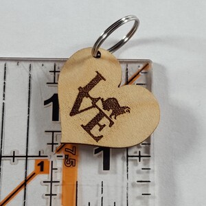 FERRET LOVE Hardwood Valentines Day Key Chain image 4