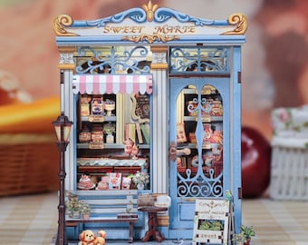 Sweet Marie Book Nook: doe-het-zelf miniatuur lenteboekwinkel met led