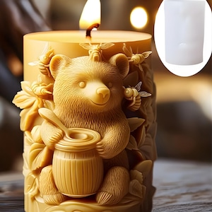 Silicone Mold: Craft Magic with Our Bee & Honeycomb mold – Perfect for Candles and Resin Art, Turn Wax or Soap into Apiary rustic Art