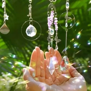 Kit acchiappasole in cristallo, gufo e luna, 420 pezzi, set artigianale per acchiappasole arcobaleno, decorazione da finestra in stile bohémien, regalo per amanti del fai da te, accessorio per la casa incantato.