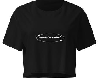Camiseta "Superestimulada", Camiseta com Estampa de Introvertido, Camiseta "Baixa Bateria Social", Camiseta para Ansiedade e TDAH, Camiseta para Saúde Mental, Camiseta Minimalista Divertida