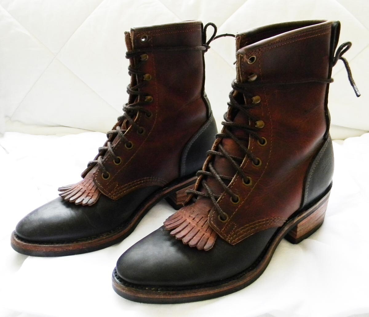 Vintage Packer Boots granny lacer durango justin roper 8.5 | Etsy