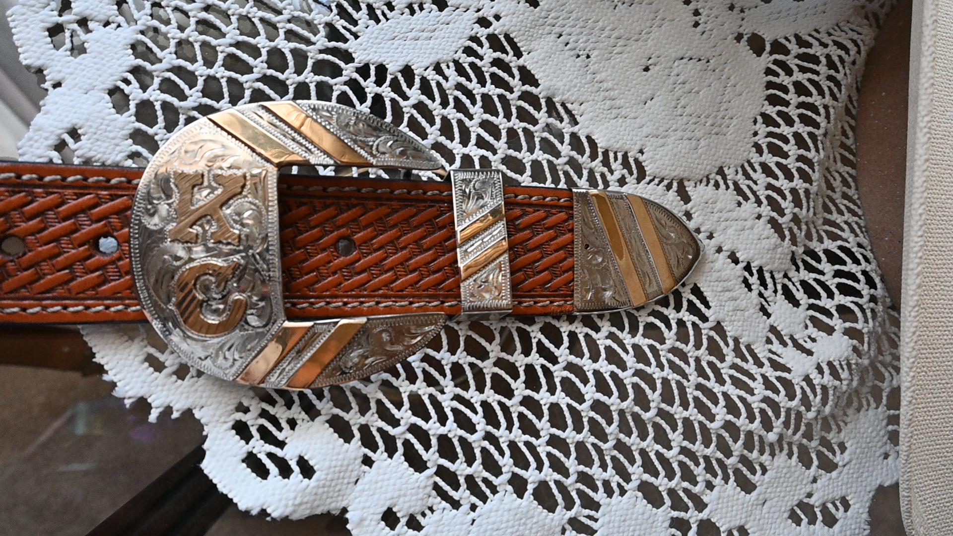 Vtg Navajo Sterling Silver Deep Stamped 3 Piece Ranger Belt Buckle 42.7g Ben Harry H. Hudson Sterling Silver 14k Gold | Mercari main image 3