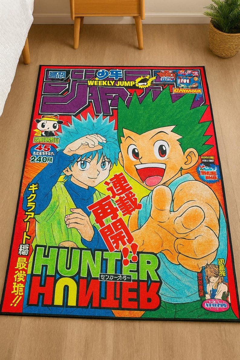 Hxh Rug Hunter X Hunter Rug | Anime Carpet for Bedroom & Living Room Home Decor ...