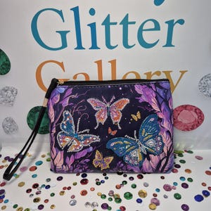 Purpur Leidenschaft Diamant Kunst Clutch Geldbörse