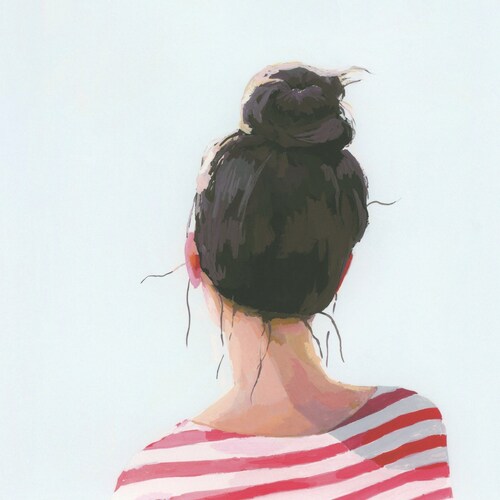 5x7 Hair Art Bun Print top Knot 21 Etsy