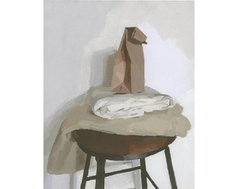 Paper Bag with Blankets - archival print