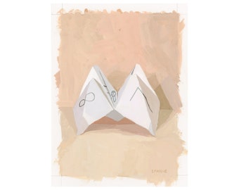 Cootie Catcher 1 - gouache on paper painting