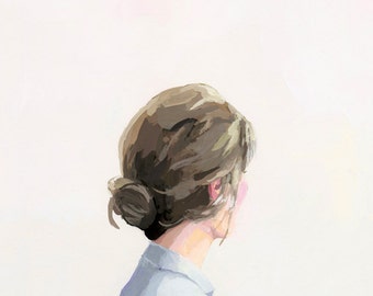 hair art - bun print - "Bun 1"