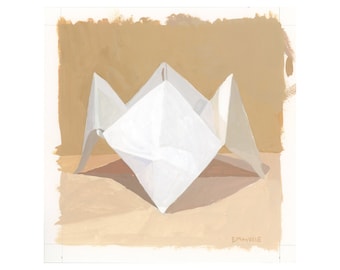 Cootie Catcher 3 - gouache on paper painting