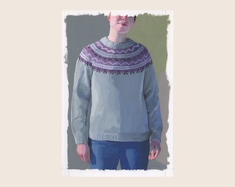 Sweater 1 - gouache on paper painting