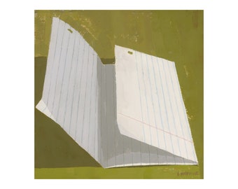 Lined Paper 5 - oil on canvas painting