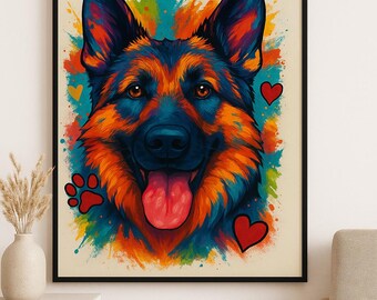 Kunst für Hundeliebhaber - Schäferhund