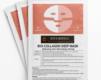 SoulMedica Bio-Collagen Mask – Odmładzający zabieg hydrożelowy na twarz dla nawilżenia, blasku i odnowy skóry