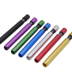 Self Clean One Hitters, 3-Pack, PUSH PIPE OGs Spring Loaded Metal Ejecting Cleaning Single 1 Hit Pipes - 3&quot; Inches Long - Free Shipping usa