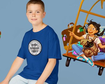 Feline Intelligence Agency Kids Tee: Secret Agent Spy Cat T-Shirt